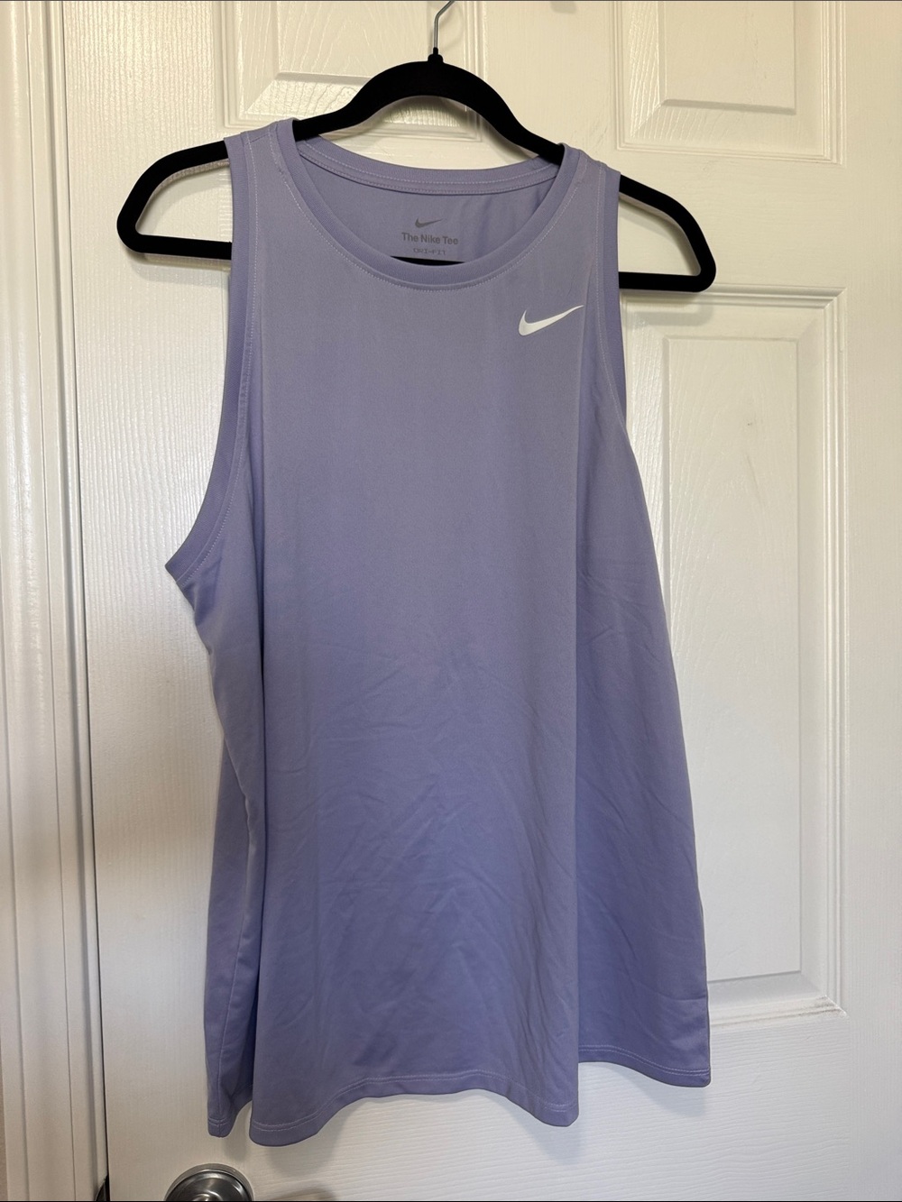 Nike Lavender Dri Fit Athletic Tank with White Swoosh Sz XL Dri-Fit Activewear